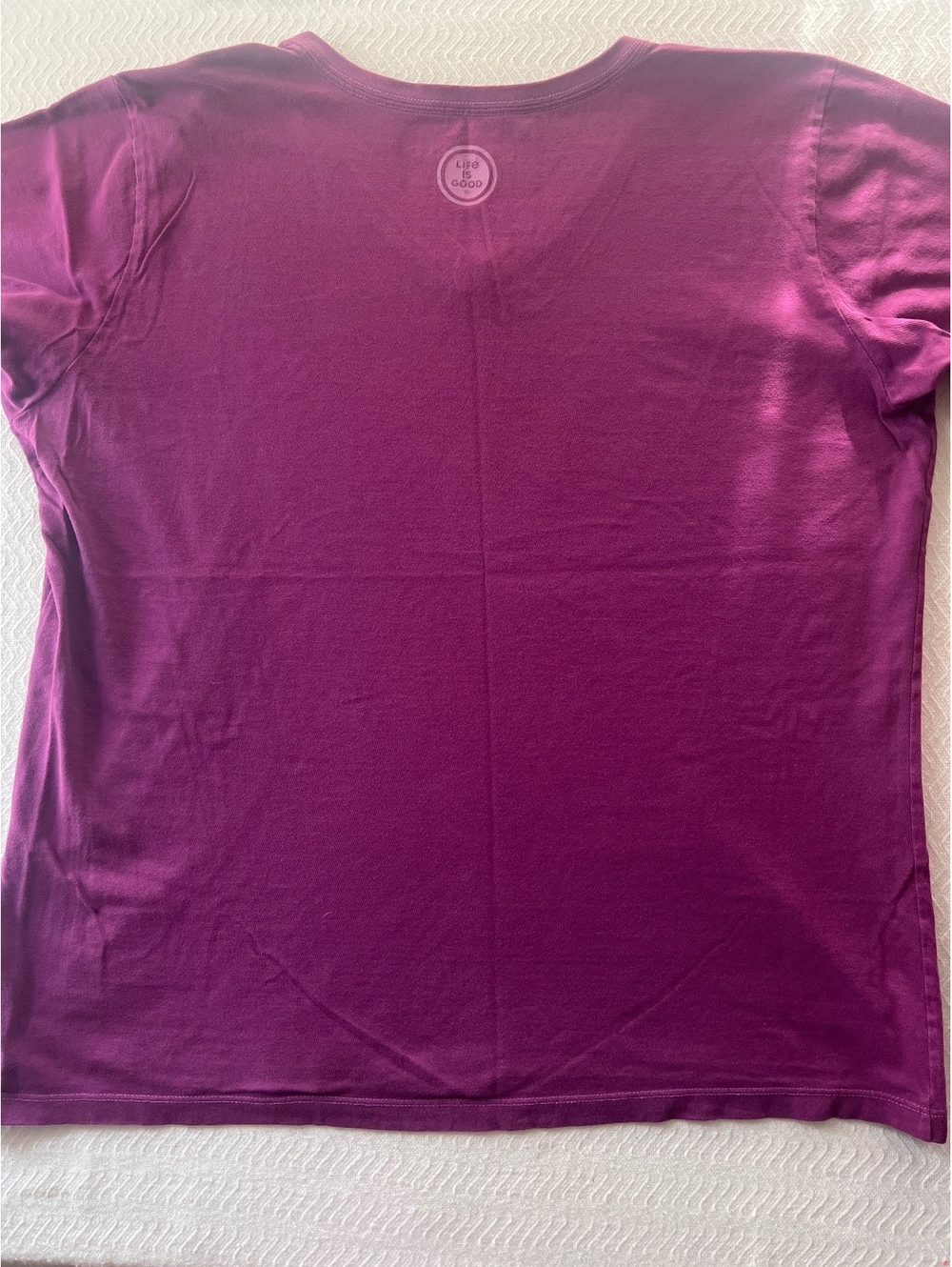 Life is Good Women's Crusher Tee Purple V-Neck T-Shirt XL - Picture 4 of 5